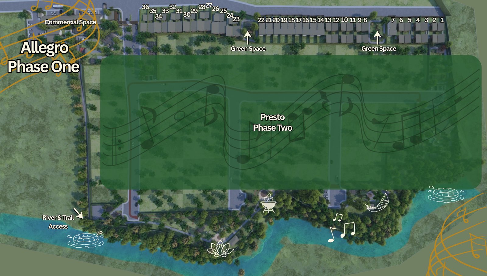 Harmony Phase One lot map